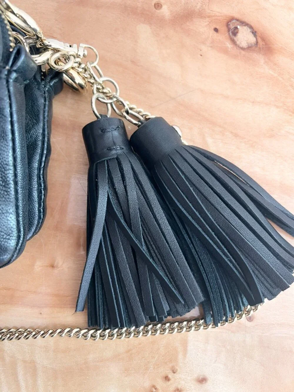 Vintage D&G Dolce Gabbana Black Leather Small Lily Twist Kiss Lock Clutch